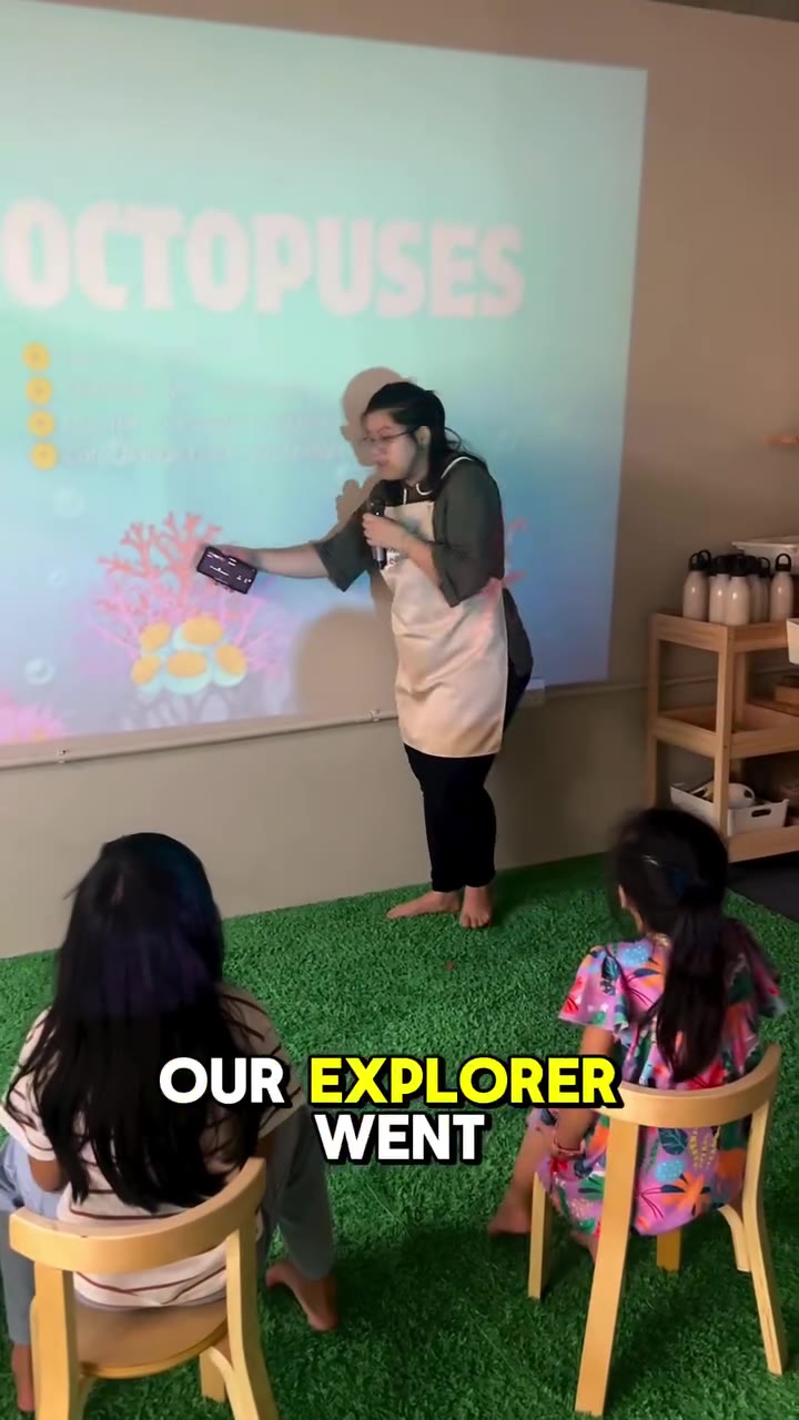 Week one of a Crafty Beans aquatic-themed class